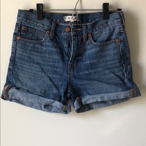 Madewell high waisted denim shorts